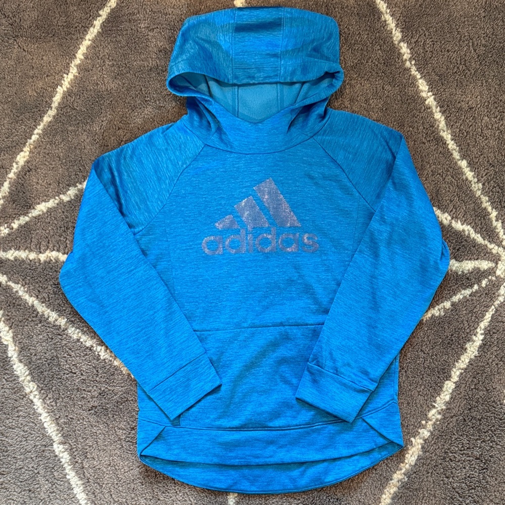 Adidas Blue Hoodie, Size Boys Medium